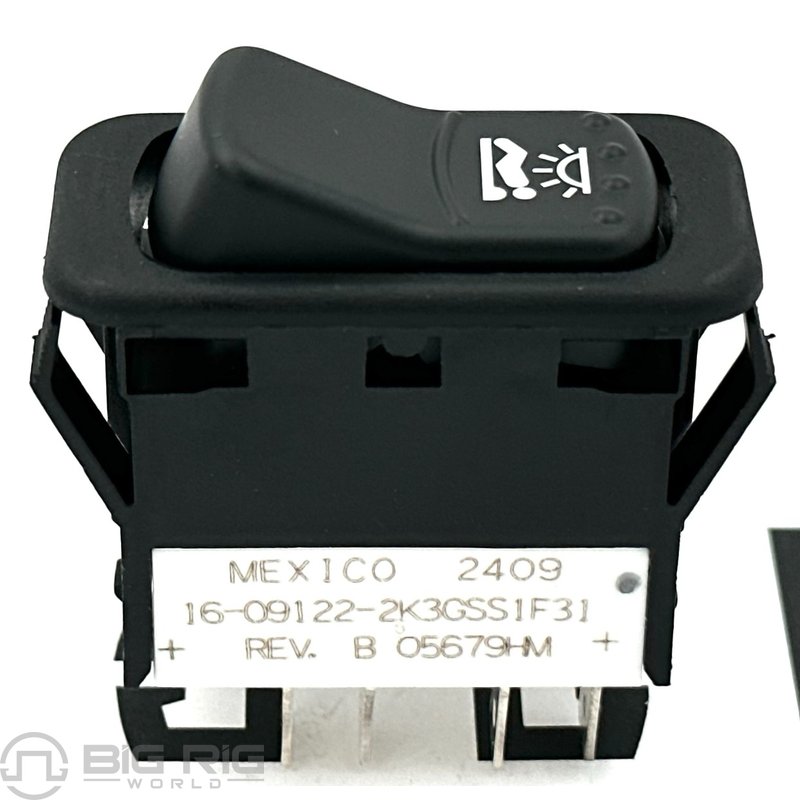 Sleeper Dome Lamp Single Pole Rocker Switch with LEDs 16-091222K3GSS1F31 - Peterbilt