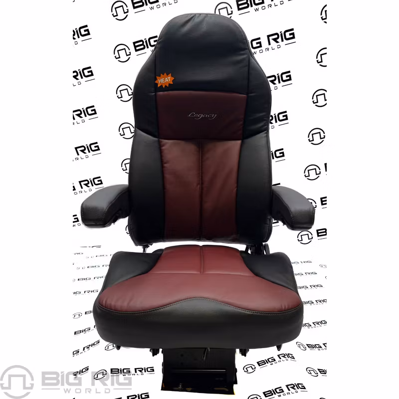 Legacy Silver Seat Two Tone (Black & Burgundy) w/ Arms & Heat 188121MWH1164 - Seats Inc.