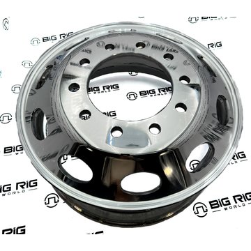 Peterbilt OEM Stylized Wheel - 22.5 x 8.25 - 10 Hole - High Polish Both Sides 88U677 - Alcoa