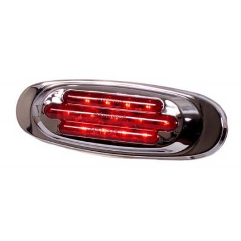 Chrome Oval Red Clearance Marker M72270R - Maxxima