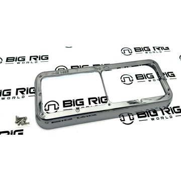 Dual Small Rectangular Chrome Bezel with Screws 3-2048-3-PAT - Patriom