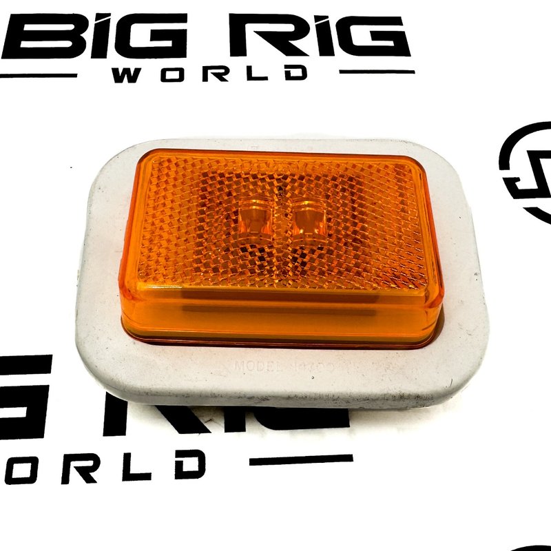 14 Series Rectangle LED 2-Diode Amber Lens with Black PC Grommet Reflex Clearance/Marker Kit 1451A - Truck Lite