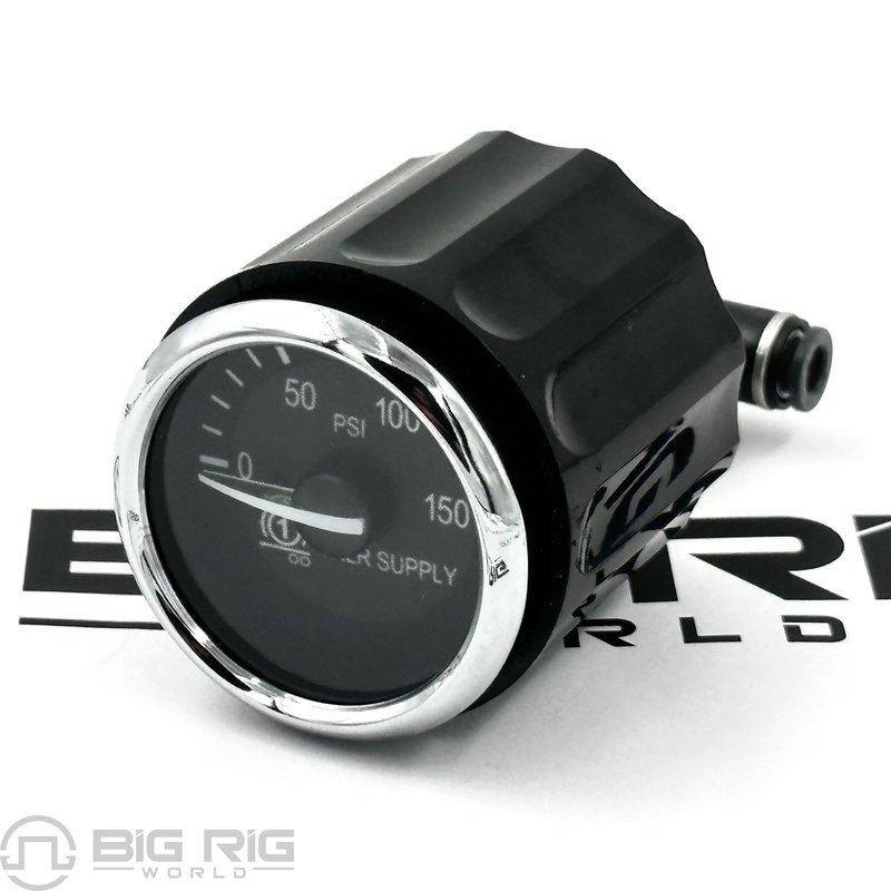 Trailer Air Pressure Supply Gauge with Matching Ring Q43-6067-106CK - Peterbilt