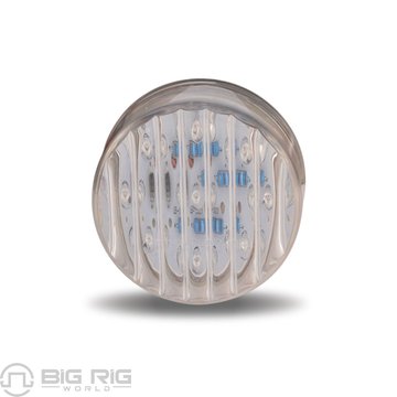 2 In. Round Clear Ribbed Amber LED (9 Diodes) TLED-2TA - Trux Accessories