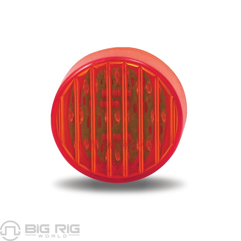 2 In. Red Ribbed LED Marker Light (9 Diodes) TLED-2R - Trux Accessories