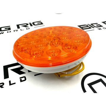 Round 4 In. Amber LED Warning Light - 8 Selectable Patterns M42701Y - Maxxima