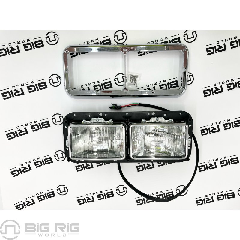 Aftermarket Kenworth Dual Headlight Assembly Rectangular Standard W/Bezel RH 499-411076I - Jones Performance