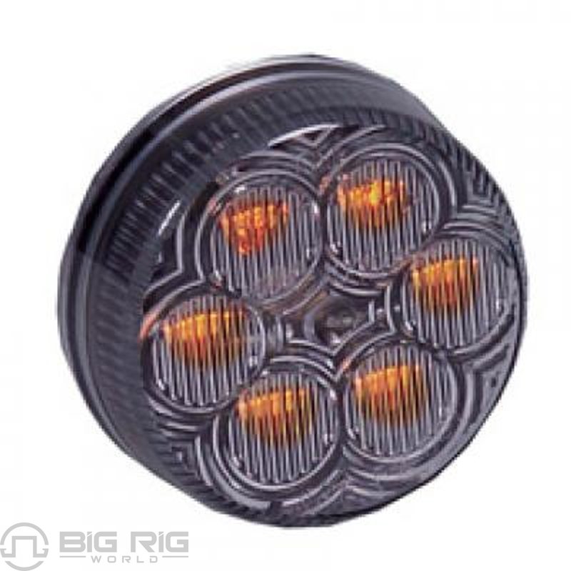 Clearance Marker Light 2 In. Round, Amber W/Clear Lens M34260YCL - Maxxima