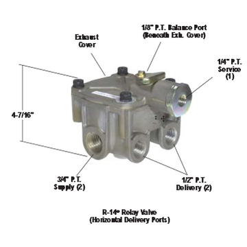R-14 Relay Valve 103835 - Bendix