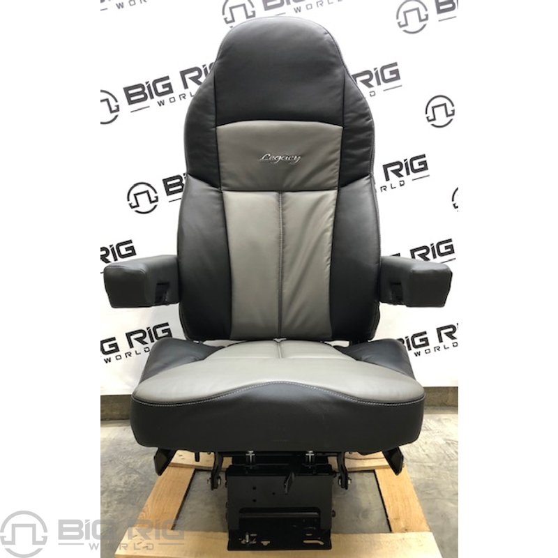 Legacy Silver Seat Two Tone (Black and Gray Leather) w/ Arms 188121MW1165 - Seats Inc.