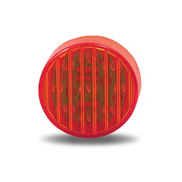 2 In. Red Ribbed LED Marker Light (9 Diodes) TLED-2R - Trux Accessories