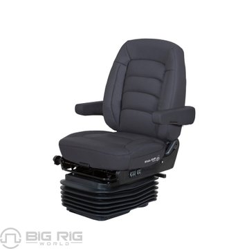 Wide Ride+Serta LoPro Suspension, Mid Back, Serta Cool Gel Foam, Black UltraLeather W/Arms 5110001-900 - Bostrom Seating