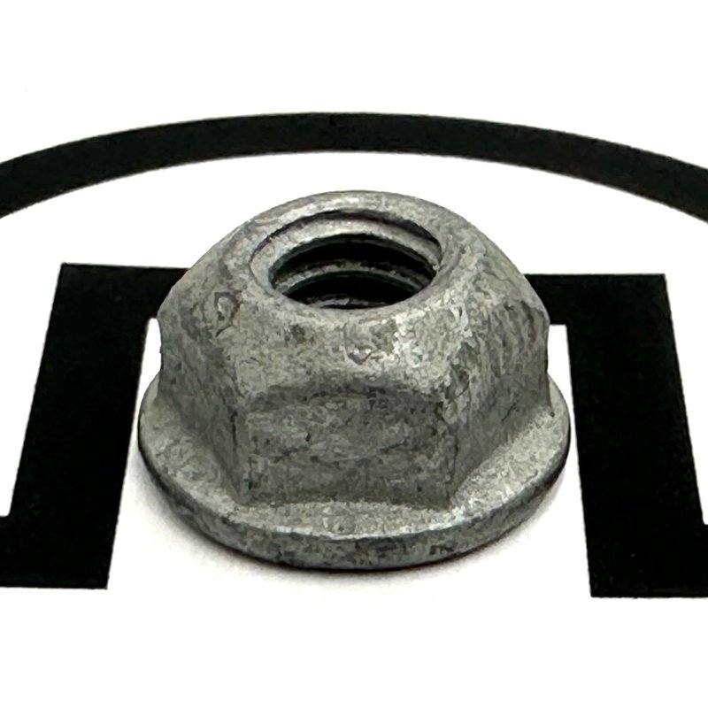 Hexagonal Nut, Flange, Lock, 1/4 -20, Zinc/Aluminum 23-13861-104 - Freightliner