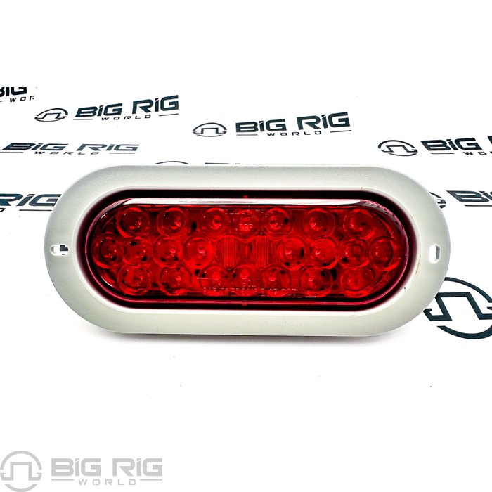 60-Series LED Stop/Turn/Tail Lamp, Oval, Red, 24 Diode, Flange Mount 6053 - Truck Lite
