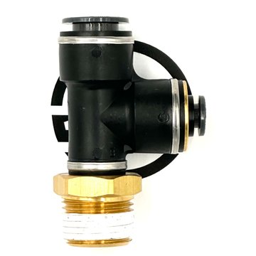 Fitting - Run Tee #8 MNPT TO #8-#4 J249 G38-1024-080804 - Paccar