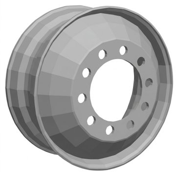 Wheel-Steel, 22.5X9 Rw 10Hh White 50593PKWHT21 - Accuride