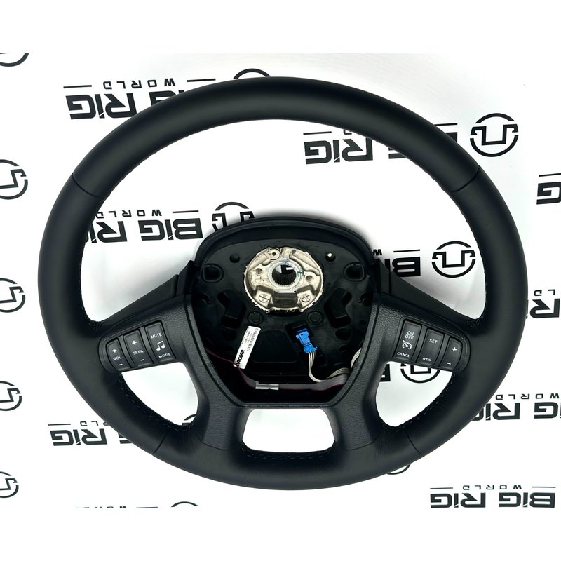 Steering Wheel, Leather Multifunction, Amber BK J91-6002-210 - Peterbilt