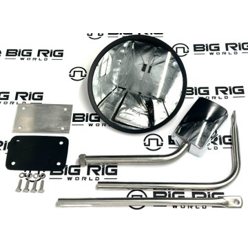 Heavy Duty Hood Mounted Assembly with 8.5 In. Convex, Stainless Steel 60171 - Cham-cal Engineering
