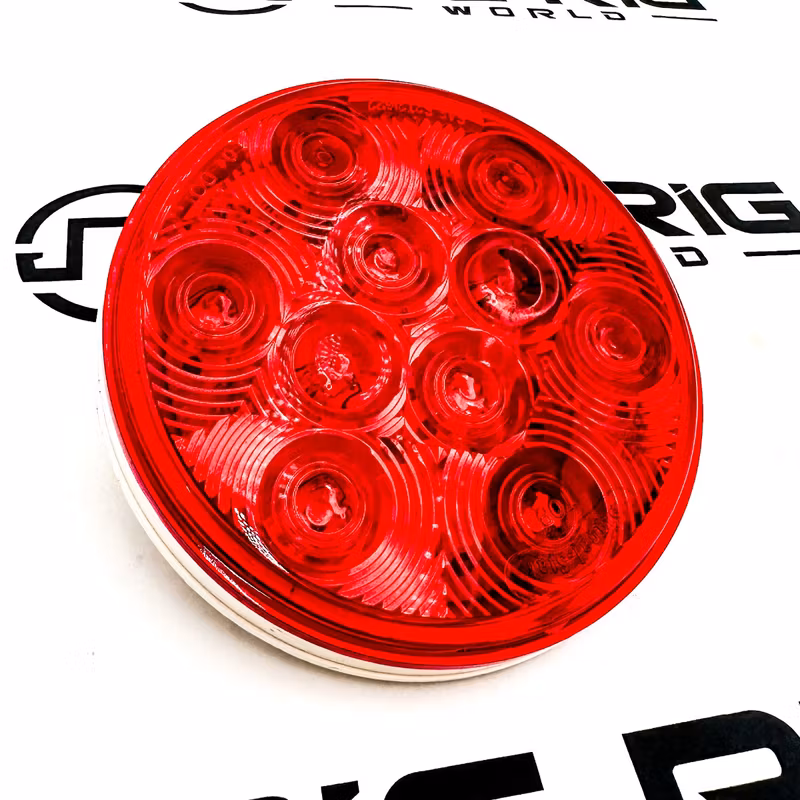 LED Signal Stat S/T/T 4-inch Round 10 Diode Lamp, Red 4058 - Truck Lite