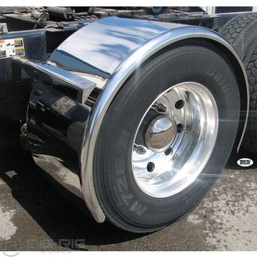 96 In. Heavy Duty Rollin'Lo Long Single Axle Fenders (14 Ga.) - For 43.5 In. O.D Tires TFEN-S10 - Trux Accessories