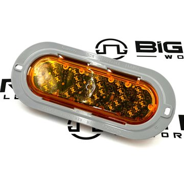 LED 60 Series Auxiliary /Turn Sequential Arrow Lamp with Gray Flange Kit 60282Y - Truck Lite