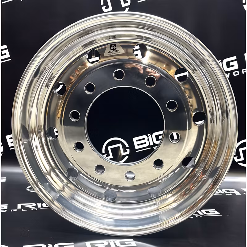 22.5 X 12.25 Alcoa Aluminum Wheel - Mirror Polish Dura-Bright