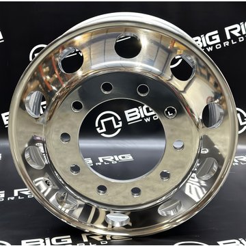 22.5 x 8.25 Alcoa Aluminum Wheel - Mirror Polish Dura-Bright Outside Only - 881671DB - Alcoa