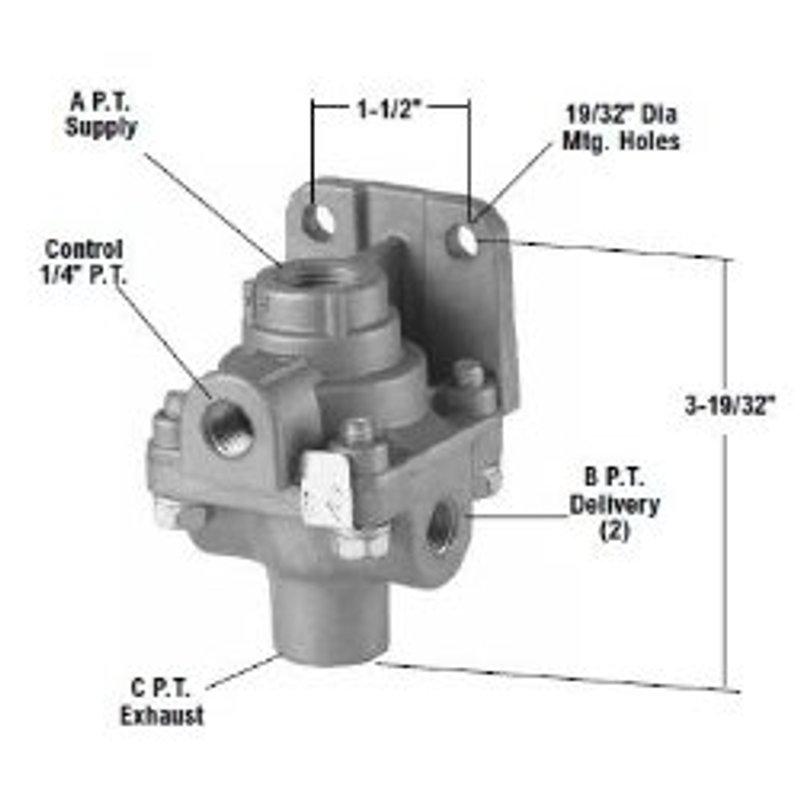 LQ - 2 Limiting And Quick Release Valve 229507 - Bendix