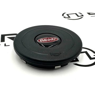 Button - Horn W/PB Black Emblem S56-6050 - Peterbilt