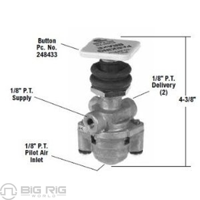 PP-5 Control Valve (With Pilot Air Release) 284744 - Bendix