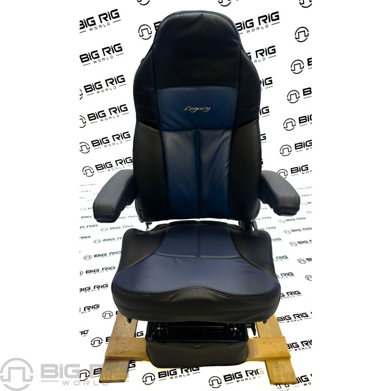 Legacy LO Seat Two Tone (Black and Blue Leather) w/ Armrests 188321MW1162 - Seats Inc.