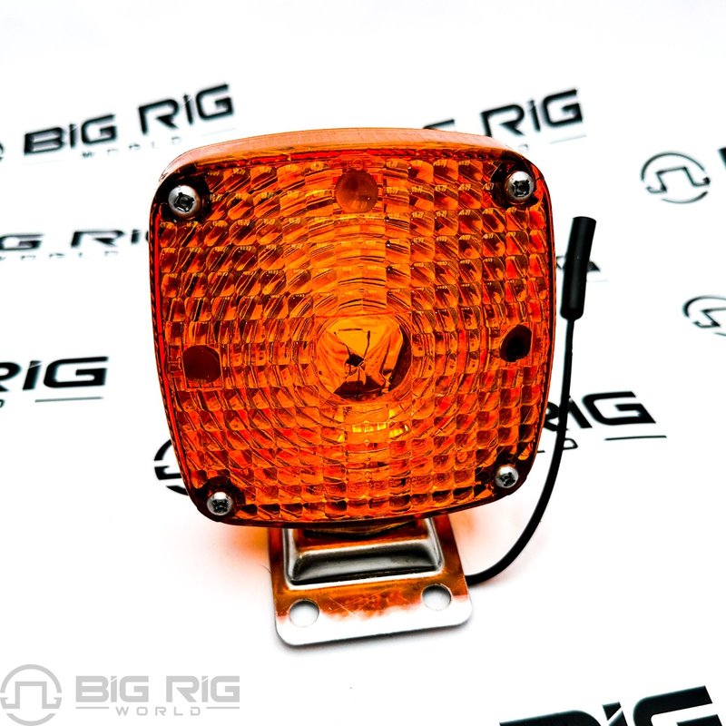 Turn Signal Lamp, Horizontal Mount, Pedestal, Dual Face, Yellow, 1 Bulb, Signal-Stat 956AA - Truck Lite