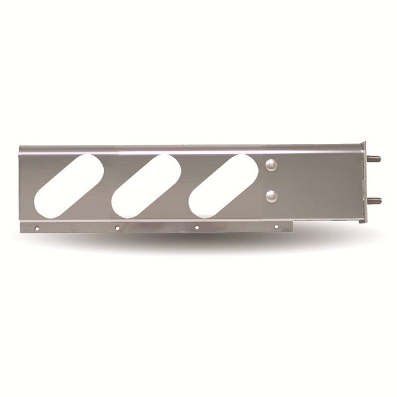 Round Mud Flap Hanger With 3 3/4 In. Bolt Spacing & Oval Holes TU-9217 - Trux Accessories