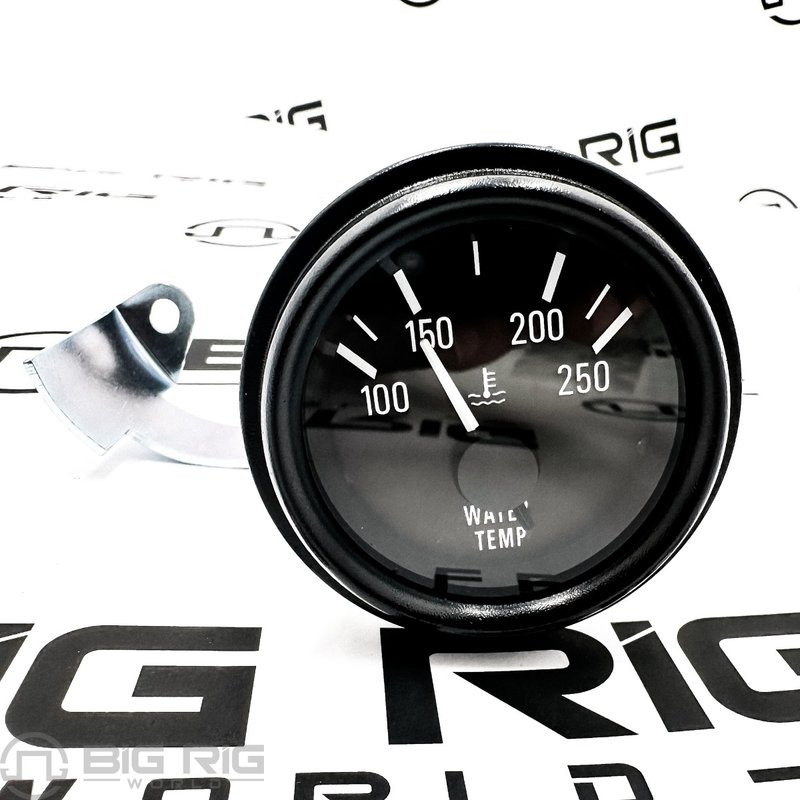 Water Temp Gauge with Black Bezel Q43-6009-1B0 - Peterbilt