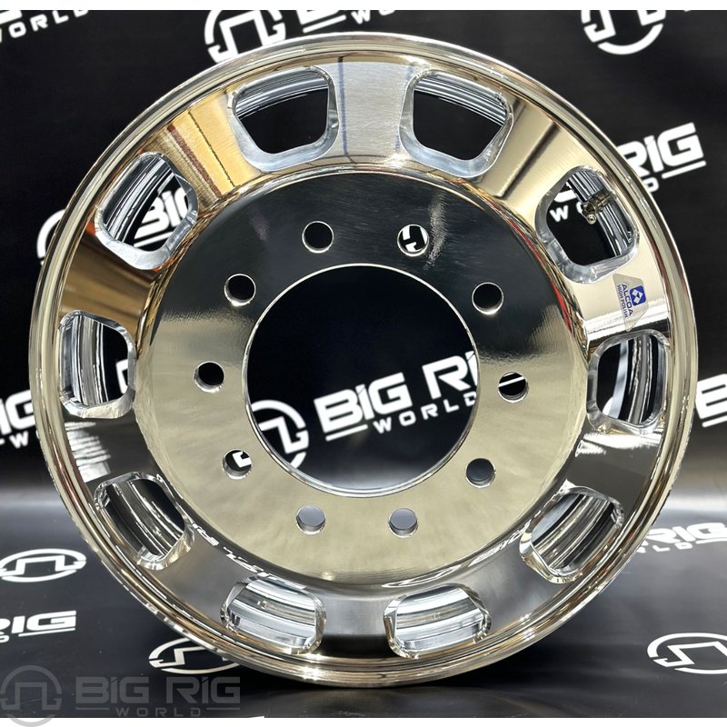 Kenworth OEM Wheel - 24.5 x 8.25 - 10 Hole - High Polished Both Sides 98U697 - Alcoa