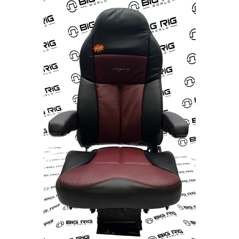 Legacy Silver Seat Two Tone (Black & Burgundy) w/ Arms & Heat 188121MWH1164 - Seats Inc.