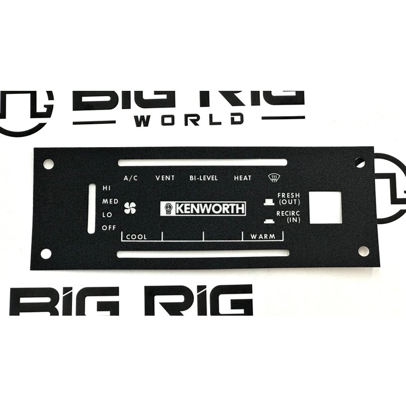HVAC Face Plate - Decal - Information - Plastic UA10050 - TRP