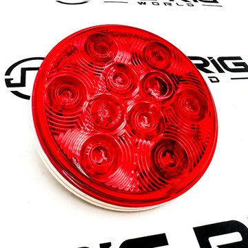 LED Signal Stat S/T/T 4-inch Round 10 Diode Lamp, Red 4058 - Truck Lite