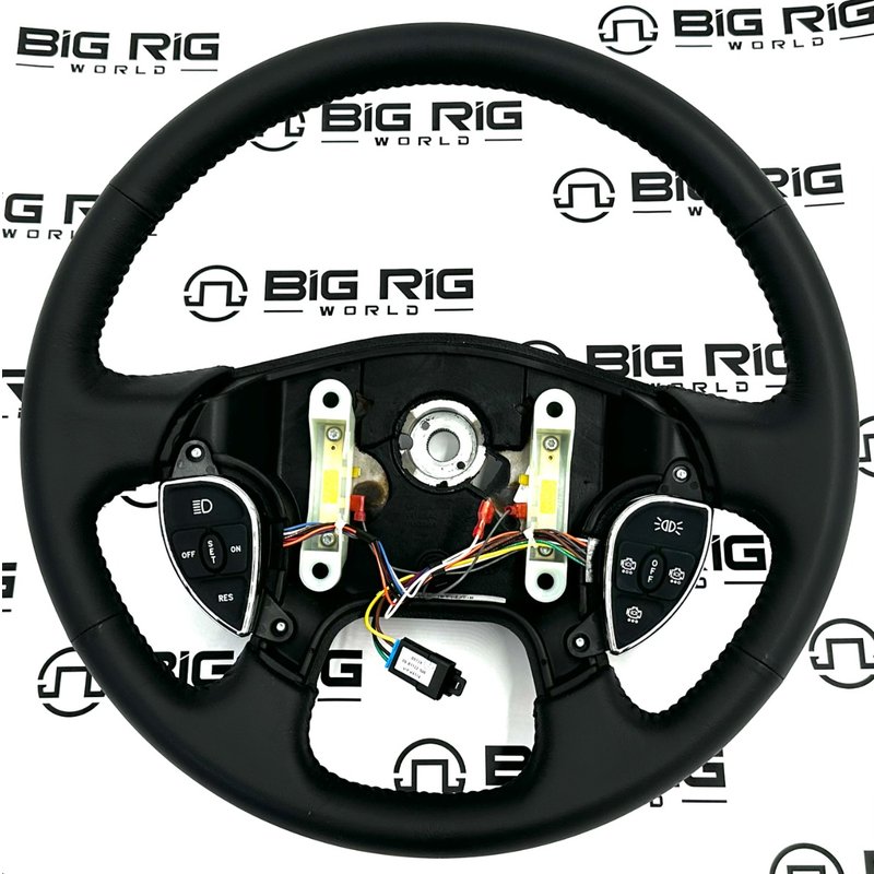 Steering Wheel 18-in V4, Leather Rim with Switches S91-1012-200 - VIP