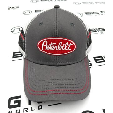 Black Striped Peterbilt Trucker Hat 1303416-00 - Peterbilt