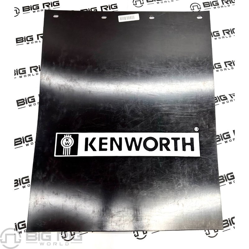 Mud Flap - Black 3/16 30 KW Bar White PO 24X30BKWF - Kenworth