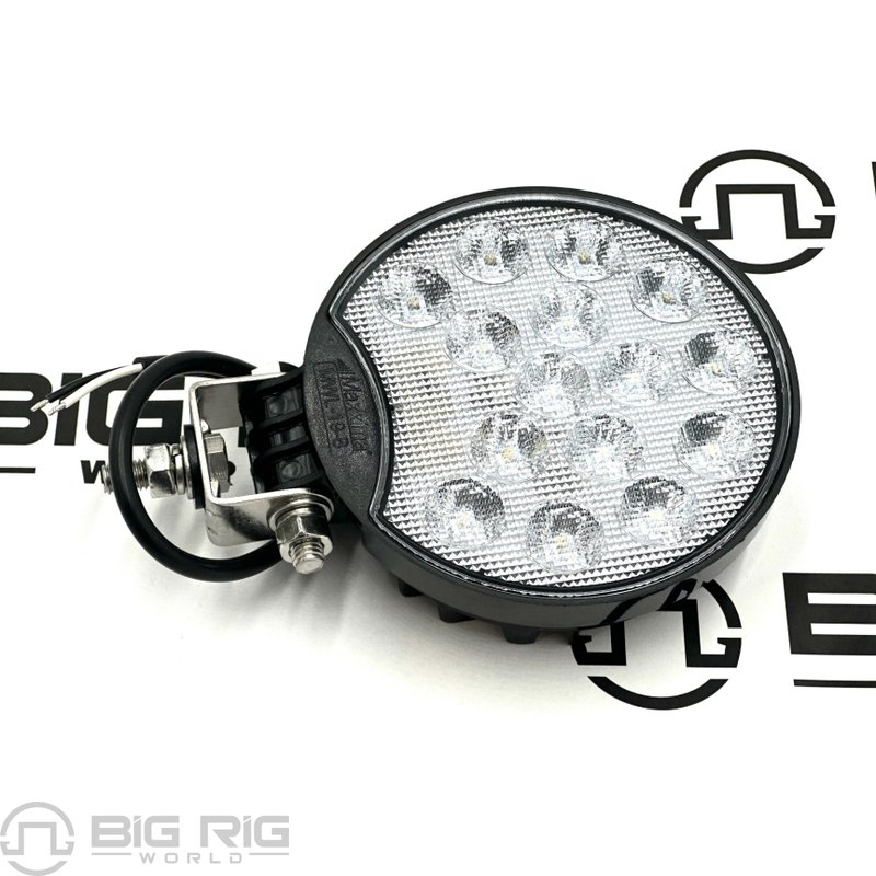 Round 15 LED Black Work Light 675 Lumens 12/24VDC MWL-19-B - Maxxima