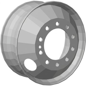 Steel Wheel - Hub Pilot - 22.5 X 8.25, Gray 51408PKGRY21 - Accuride