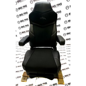 Pinnacle Seat Two Tone (Black Leather and Black Tuff Cloth) w/ Armrests 187300QW621 - Seats Inc.