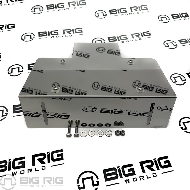 Flanged License Plate Holder - HUT Sticker - One Place 304 Stainless Steel LP14-14 - Bores Manufacturing