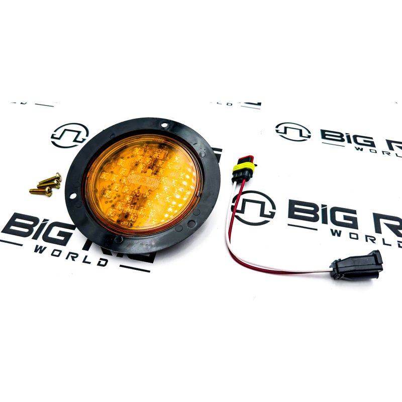 LED Super 44 Rear Turn with Black Flange Kit 44027Y - Truck Lite