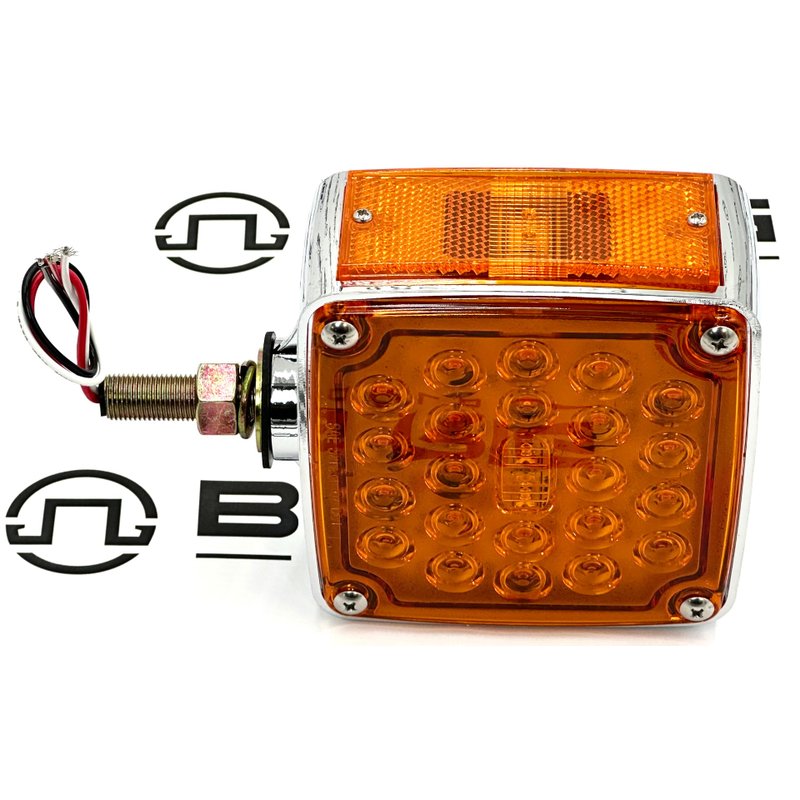 Signal- Stat LED Square Ped,RH Red/Amber 2756 - Truck Lite