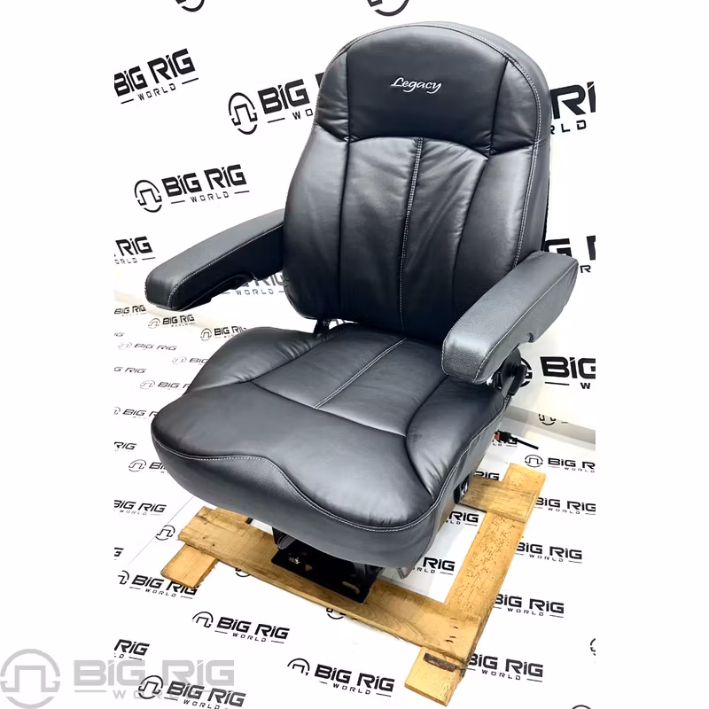 Legacy Silver Seat (Black Leather) Mid Back w/ Armrests 188891MW61 - Seats Inc.
