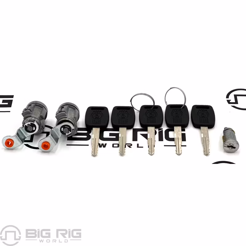 Lock kit - KW, 5 Keys / 2 Door/Ignition Cylinder, Random R56-1170-15B100000 - Kenworth