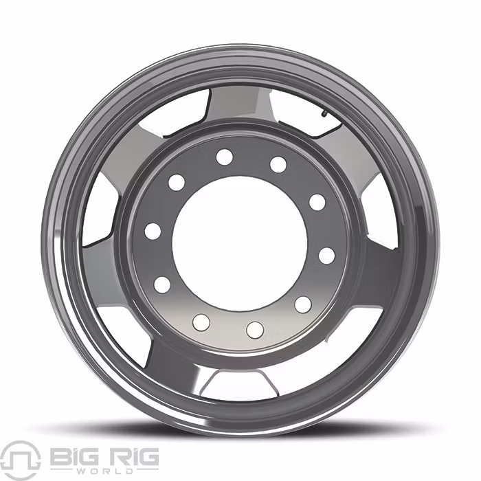 Kenworth OEM Stylized Wheel - 22.5 x 8.25 - 7 Hole - Mirror Polish Dura-Bright Inside Only 88U682DB - Alcoa